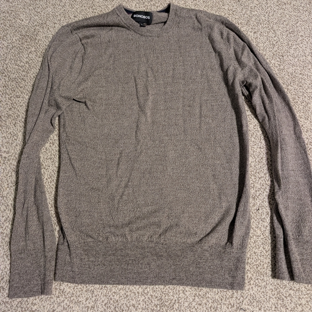 Bonobos Gray Crewneck Sweater for Men